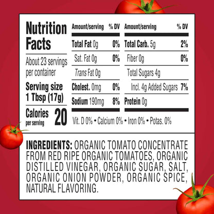 Heinz Organic Ketchup for Mindful Eating, No-GMO Sugar-Sweetened Tomato Sauce for Health-Conscious Households