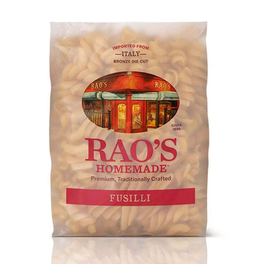 Rao's Homemade Fusilli Pasta – Just Semolina and Water, 16 oz Clean Label Pantry Essential for Simple Cooking