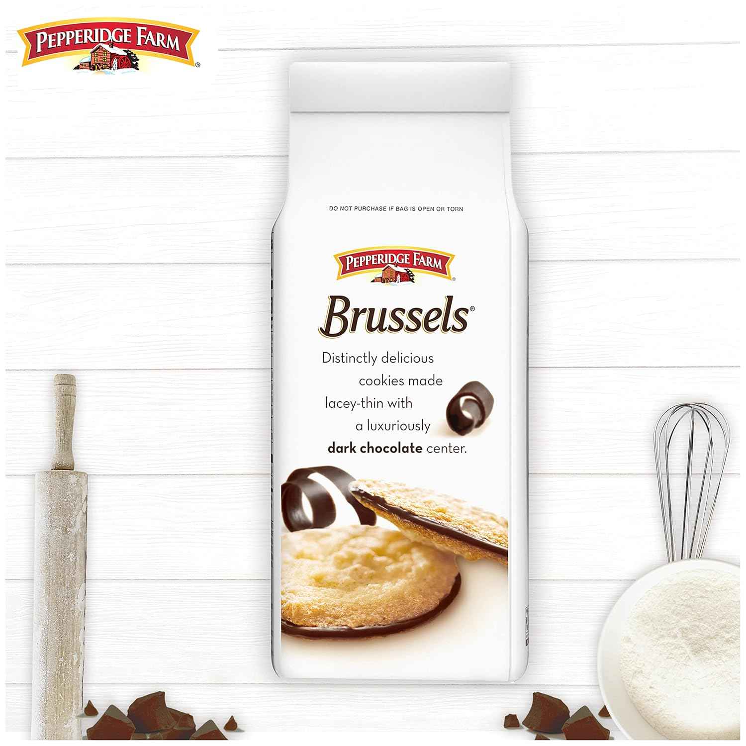 Pepperidge Farm Brussels Dark Chocolate Cookies – Hand-Crafted Artisan Treat for the Curated Coffee Bar, Premium Everyday Indulgence