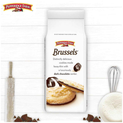 Pepperidge Farm Brussels Dark Chocolate Cookies – Hand-Crafted Artisan Treat for the Curated Coffee Bar, Premium Everyday Indulgence