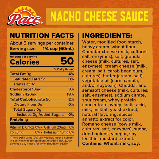 Pace Medium Nacho Cheese Sauce – Time-Saving Cheese Sauce for Home Cooks Skipping the Drive-Thru