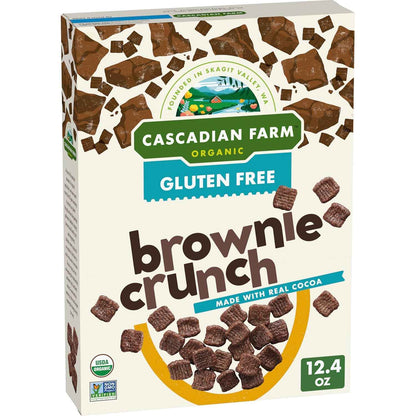 Cascadian Farm Brownie Crunch Cereal – Clean-Ingredient Chocolate Cereal for the Office Desk, Non-GMO Snack