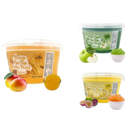 Fusion Select Strawberry Bursting Boba – Travel-Friendly Add-In for Camping Iced Coffee and Teas