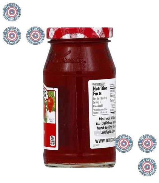 Smucker's Strawberry Jelly – All-Natural Fruit Juice Jelly for Clean-Label Pantry, 12 oz Glass Jar