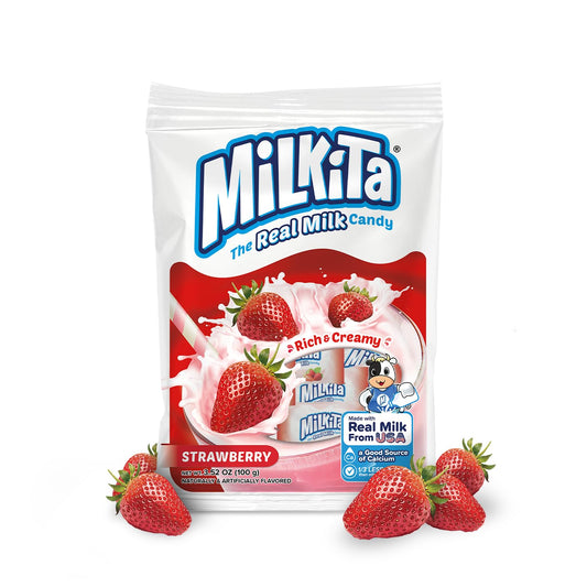 made with real milk and contains calcium (10% dv per serving)