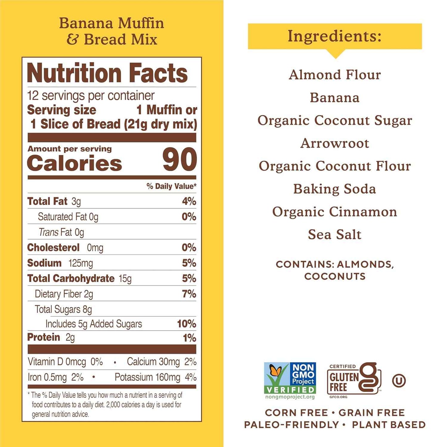 Simple Mills Almond Flour Baking Mix Banana – Allergen Friendly School Lunch Muffin Mix for Sensitive Kids