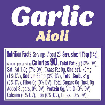 Kraft Mayo Garlic Aioli (12 oz Squeeze Bottle) – Quick Weeknight Flavor Boost for Busy Professionals and Office Lunches