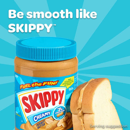 Skippy Creamy Peanut Butter 64 oz – Clean-Label Pantry Staple for Gluten-Free and Preservative-Free Living