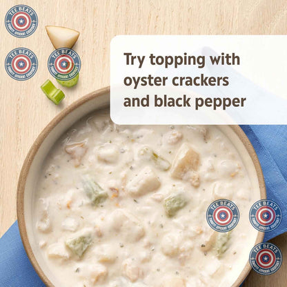 Campbell's Homestyle New England Clam Chowder Soup, 16.3 oz Can – 2-Minute Microwave Lunch for Back-to-Back Workdays