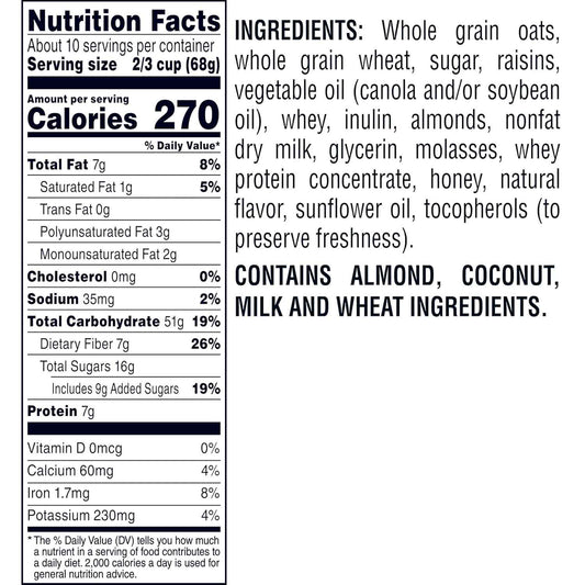 Quaker Simply Granola Honey & Raisin Twin Pack – No Artificial Colors Lunchbox Snack for Kids