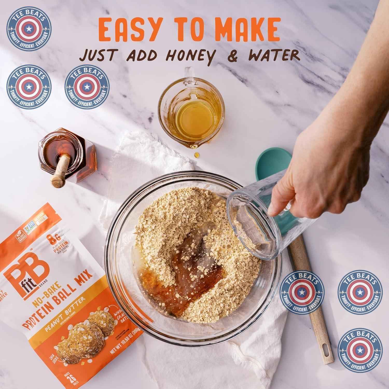 PBfit No Bake Peanut Butter Protein Ball Mix – Long-Lasting Dry Mix for Road Trips, Camping, and Travel Fuel