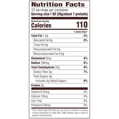 Snyder's of Hanover Honey Wheat Braided Pretzel Twists – Guilt-Free Pantry Snack with 2g Fat, 12 oz Bag