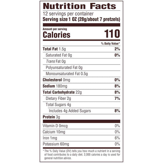 Snyder's of Hanover Honey Wheat Braided Pretzel Twists – Guilt-Free Pantry Snack with 2g Fat, 12 oz Bag