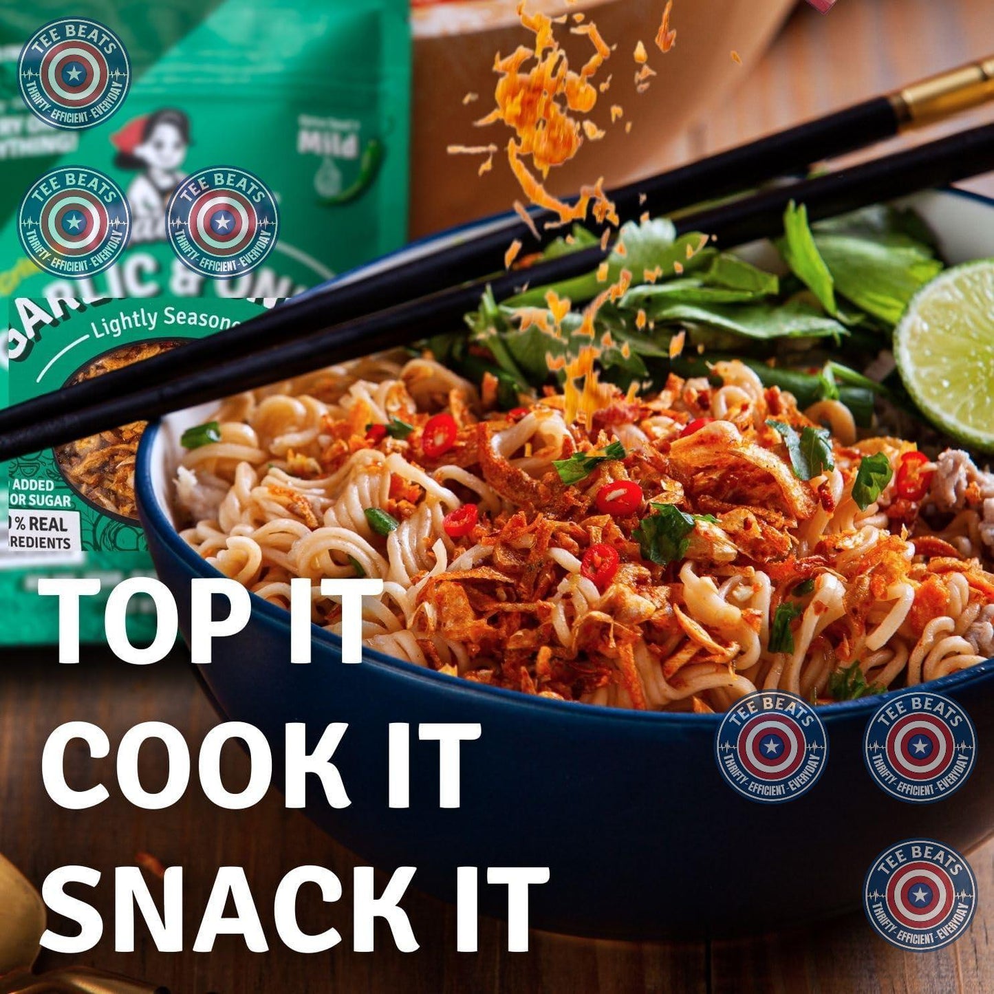 MaeMai MILD Spice – Simple Brown Rice Topper for Intentional Kitchens, Two-Ingredient Clean Crunch