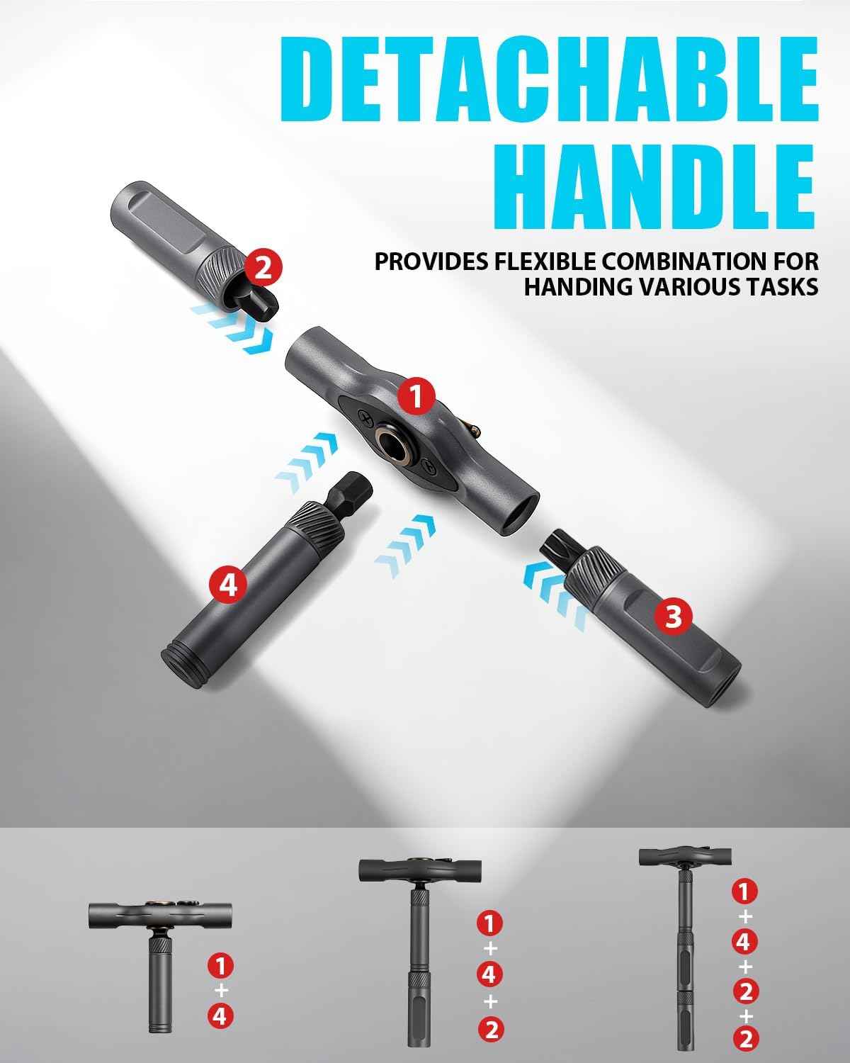 VMAN Ratchet Screwdriver Set – Trailside Bike Repair Tool, Compact Driver for Brake and Seat Adjustments
