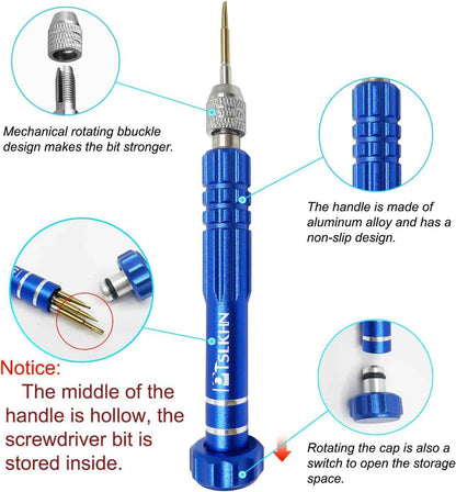 PTSLKHN 5-in-1 Magnetic Precision Screwdriver – Pro Repair Tool for IT Technicians, Bench Techs, and Electronics Repair Workshops