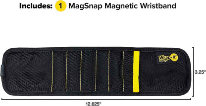 MagSnap Magnetic Wristband by Wrap-It Storage - Birthday Gift for Dad and Husband, Hands-Free Screw Holder for DIYers
