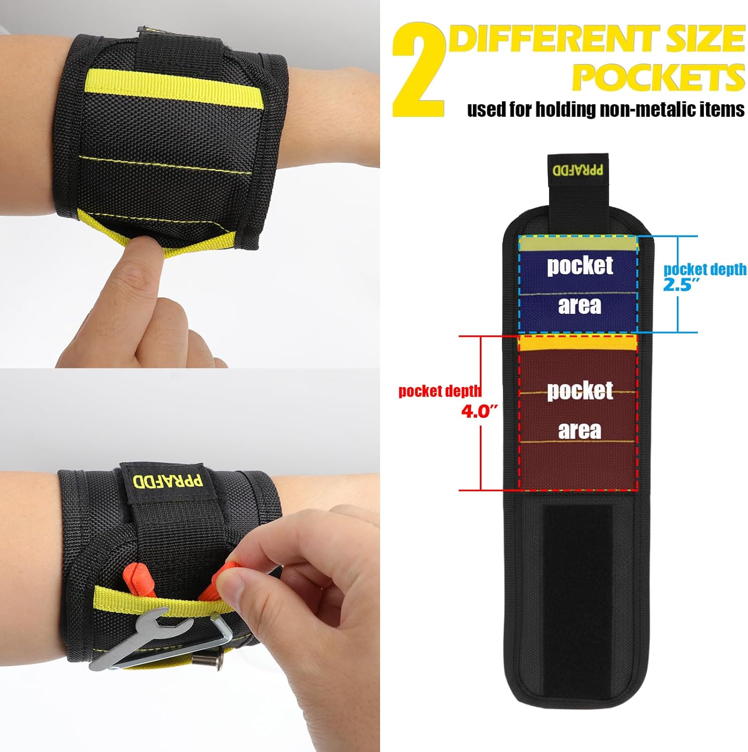 Magnetic Wristband for Holding Screws – Unique Stocking Stuffer Gift for Dad, Husband, and Grandpa Who Has Everything