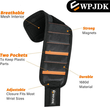 Magnetic Wristband – Practical Father's Day Gift for Dad, Holds Screws and Drill Bits While He Works