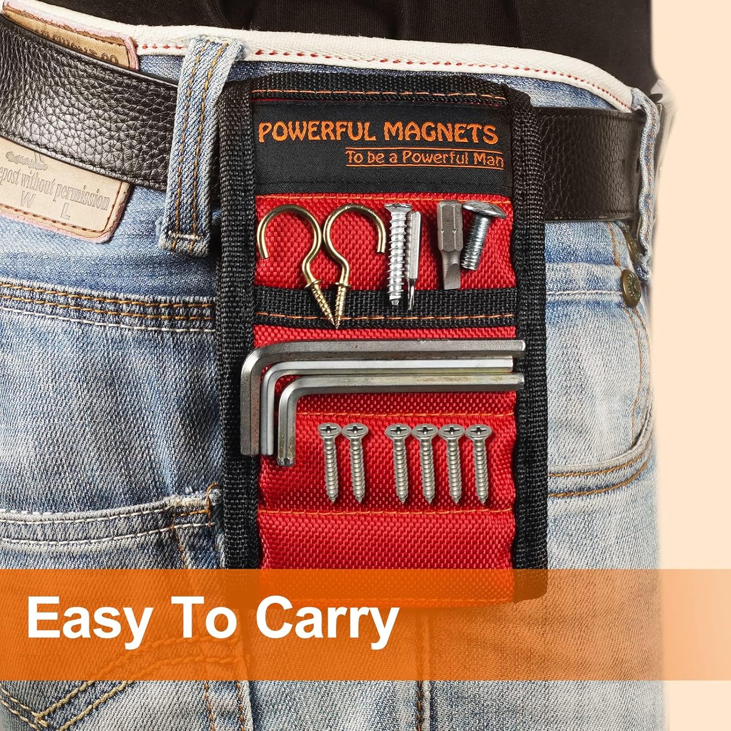 Magnetic Wristband Tool – Hands-Free Screw Holder for Home Repairs, Ladder Work & Cabinet Installation