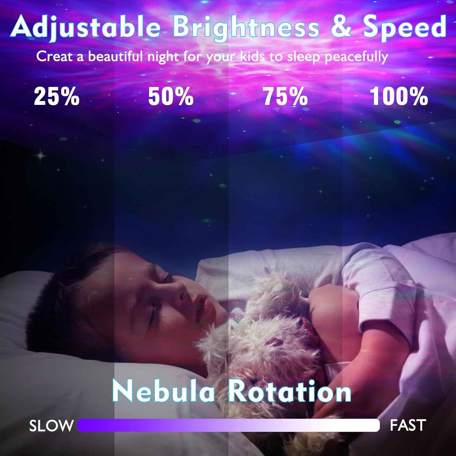 Astronaut Galaxy Projector – Calming Night Light for Relaxation, Star Breathing Mode for Stress Relief