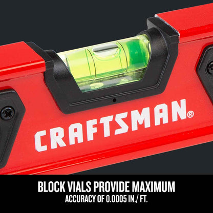 CRAFTSMAN Compact Torpedo Level – Weather-Ready Leveling for Patio Builds, Deck Framing, and Deck Stairs