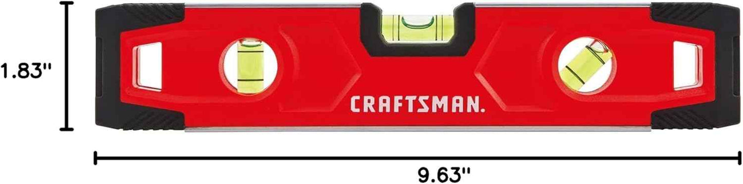 CRAFTSMAN 9 in. Magnetic Torpedo Level – All-Weather Hand Tool for Exterior Construction and Patio Builds