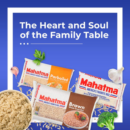 Mahatma Brown Rice 2 lb Bag for Mindful Meal Prep, Whole-Grain Pantry Staple for Nutritious Home Cooking