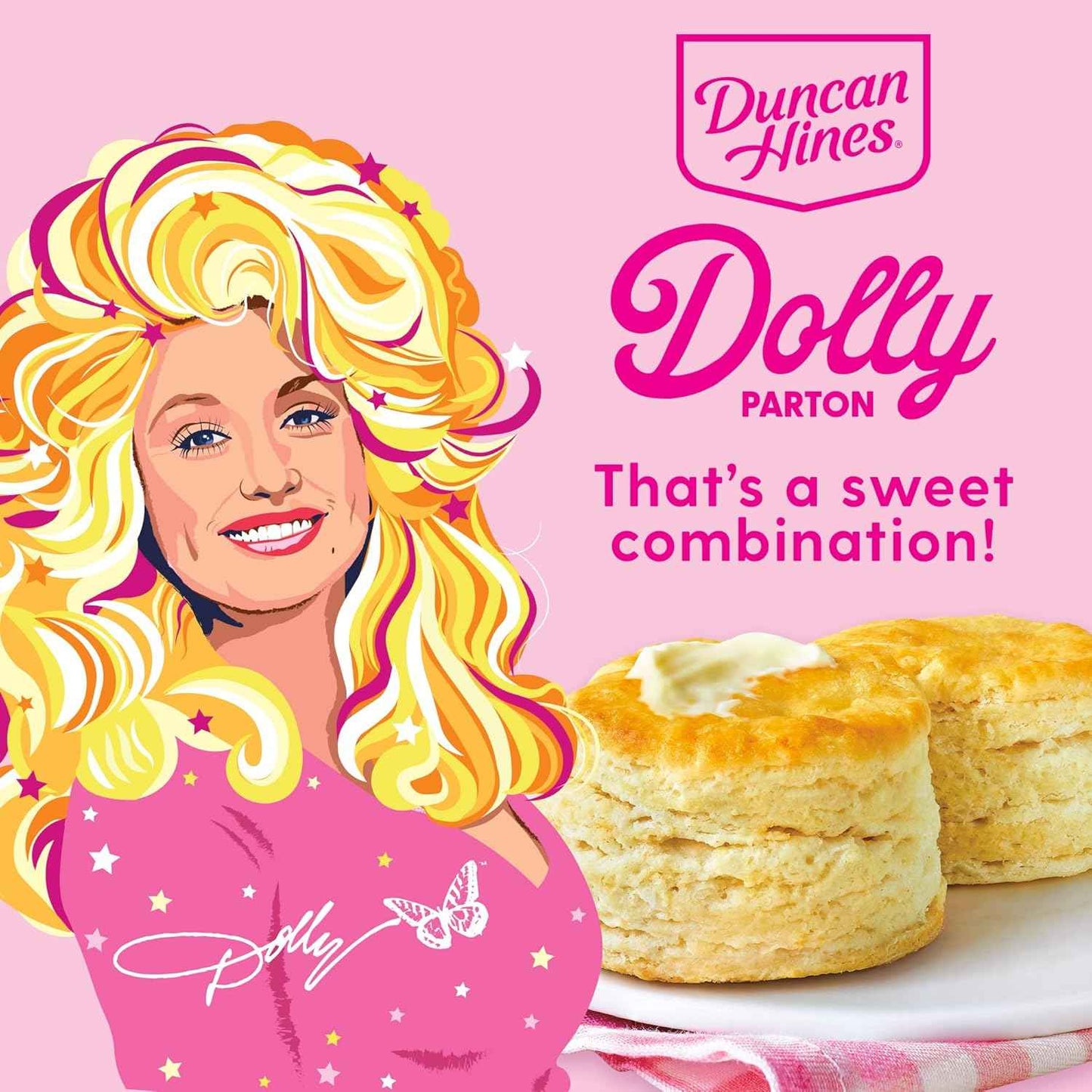 Duncan Hines Dolly Parton's Buttermilk Biscuit Mix, 16 oz. – Oven-Baked Kid Friendly Baking Project for Weekend Mornings