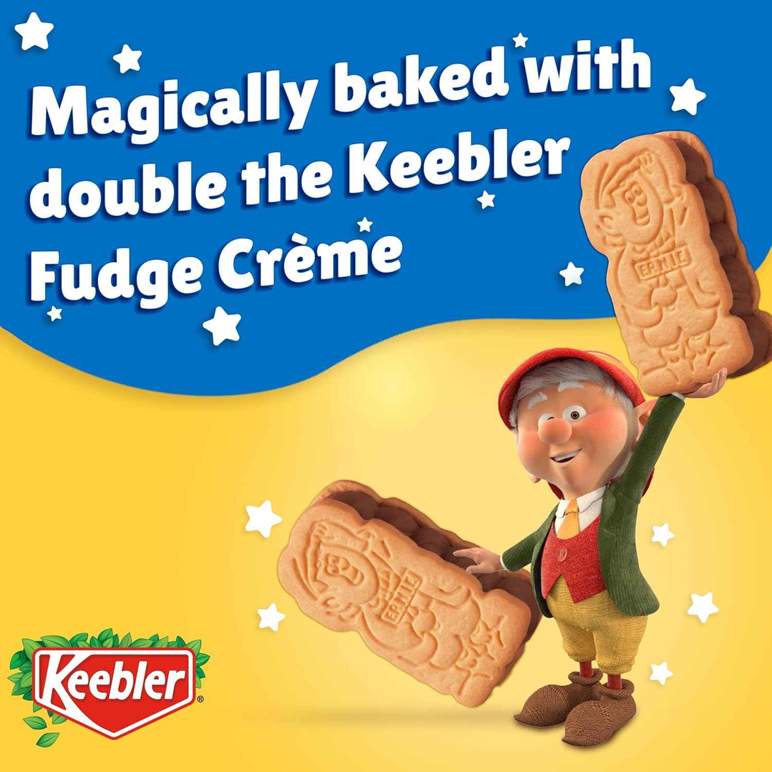 Keebler E.L. Fudge Double Stuffed Elfwich Cookies – Packable School Lunchbox Treat for Kids' Lunches