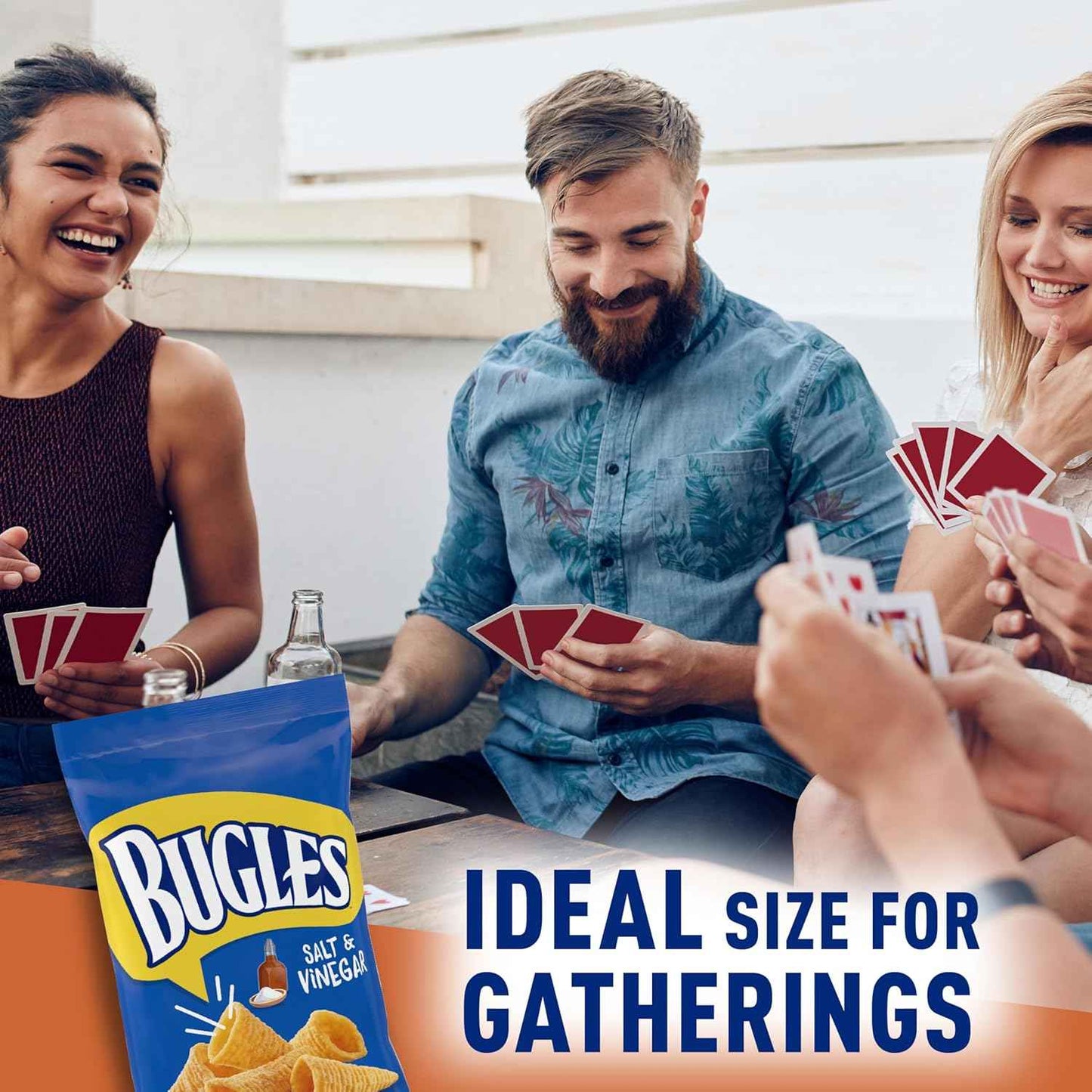 Bugles Salt and Vinegar Crispy Corn Snacks 7.5 oz – Tangy Desk Snack for Office Afternoons and Study Sessions