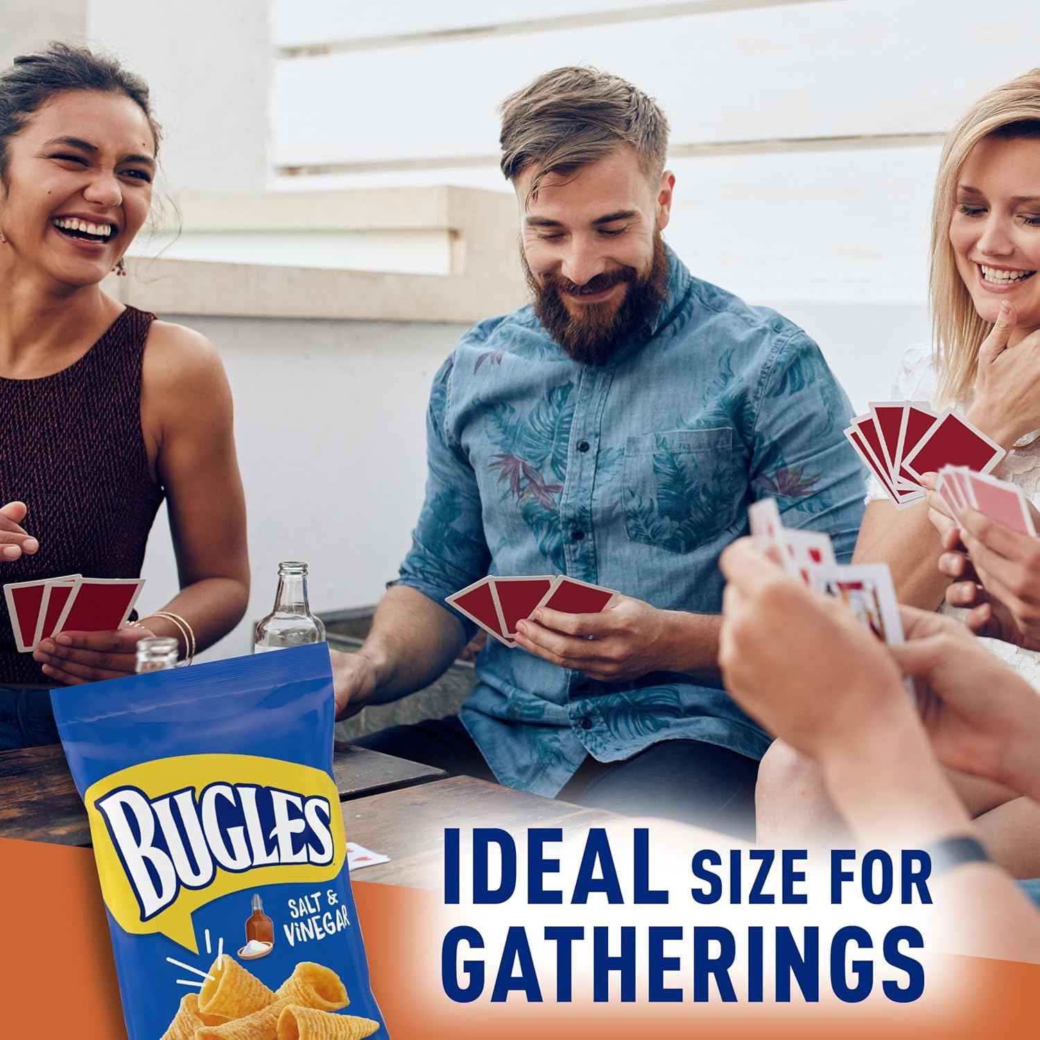 Bugles Salt and Vinegar Crispy Corn Snacks 7.5 oz – Tangy Desk Snack for Office Afternoons and Study Sessions