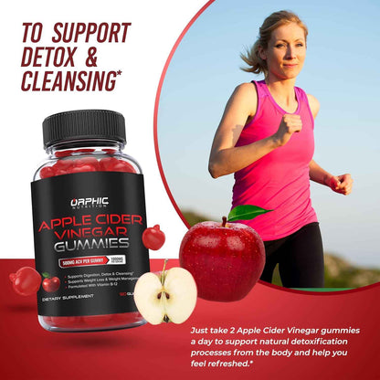 ORPHIC NUTRITION Apple Cider Vinegar Gummies – Daily Wind-Down Ritual for Gut Health and Mindful Detox Support
