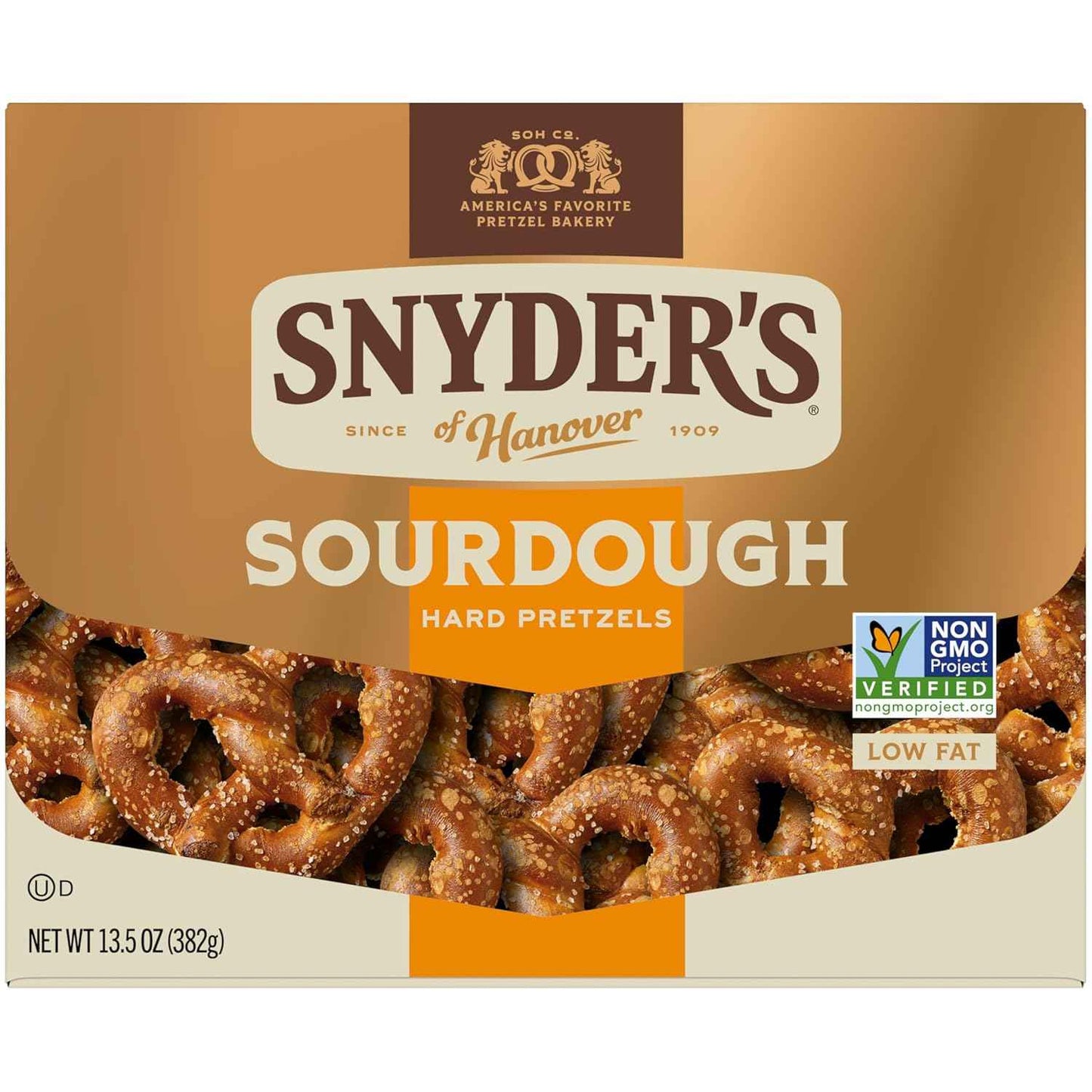 Snyder's of Hanover Sourdough Hard Pretzels – Fat-Free Pantry Snack for Home Office Wind-Down Breaks