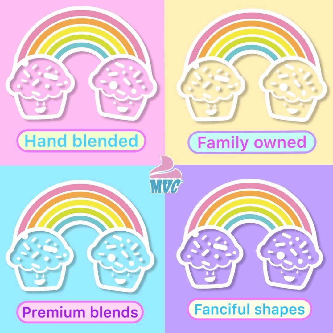 Manvscakes Rainbow Jimmies Sprinkles for Kids Birthday Cupcakes, Naturally Dyed Gluten Free Cake Topping