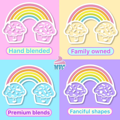 Manvscakes Rainbow Jimmies Sprinkles for Kids Birthday Cupcakes, Naturally Dyed Gluten Free Cake Topping