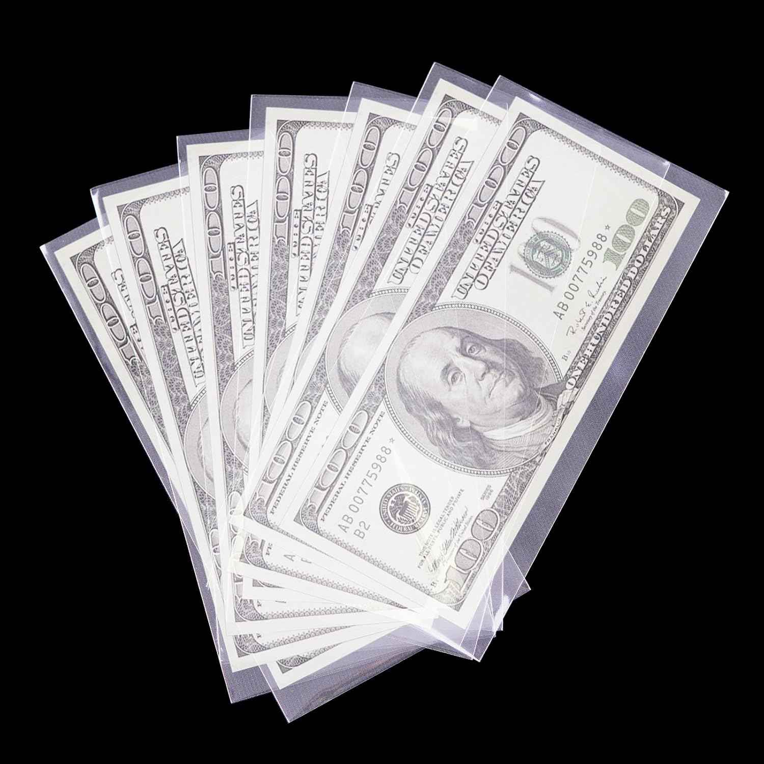 Premium 100-Pack Banknote Sleeves with Executive Storage Case – High-End Currency Preservation