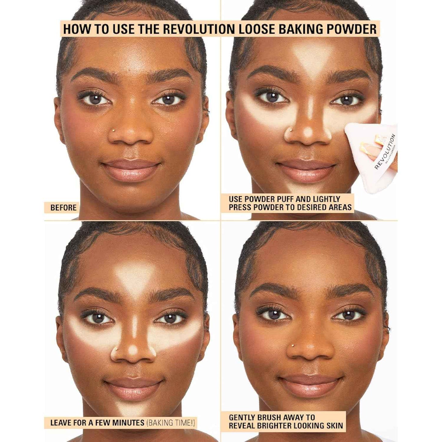 Revolution Loose Baking Powder – Thoughtful Birthday Gift for Her, Translucent Setting Powder for Daily Makeup