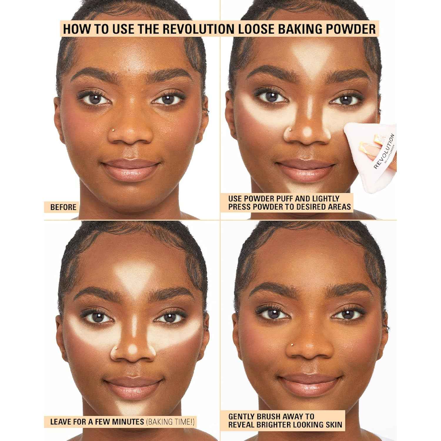 Revolution Loose Baking Powder – Thoughtful Birthday Gift for Her, Translucent Setting Powder for Daily Makeup