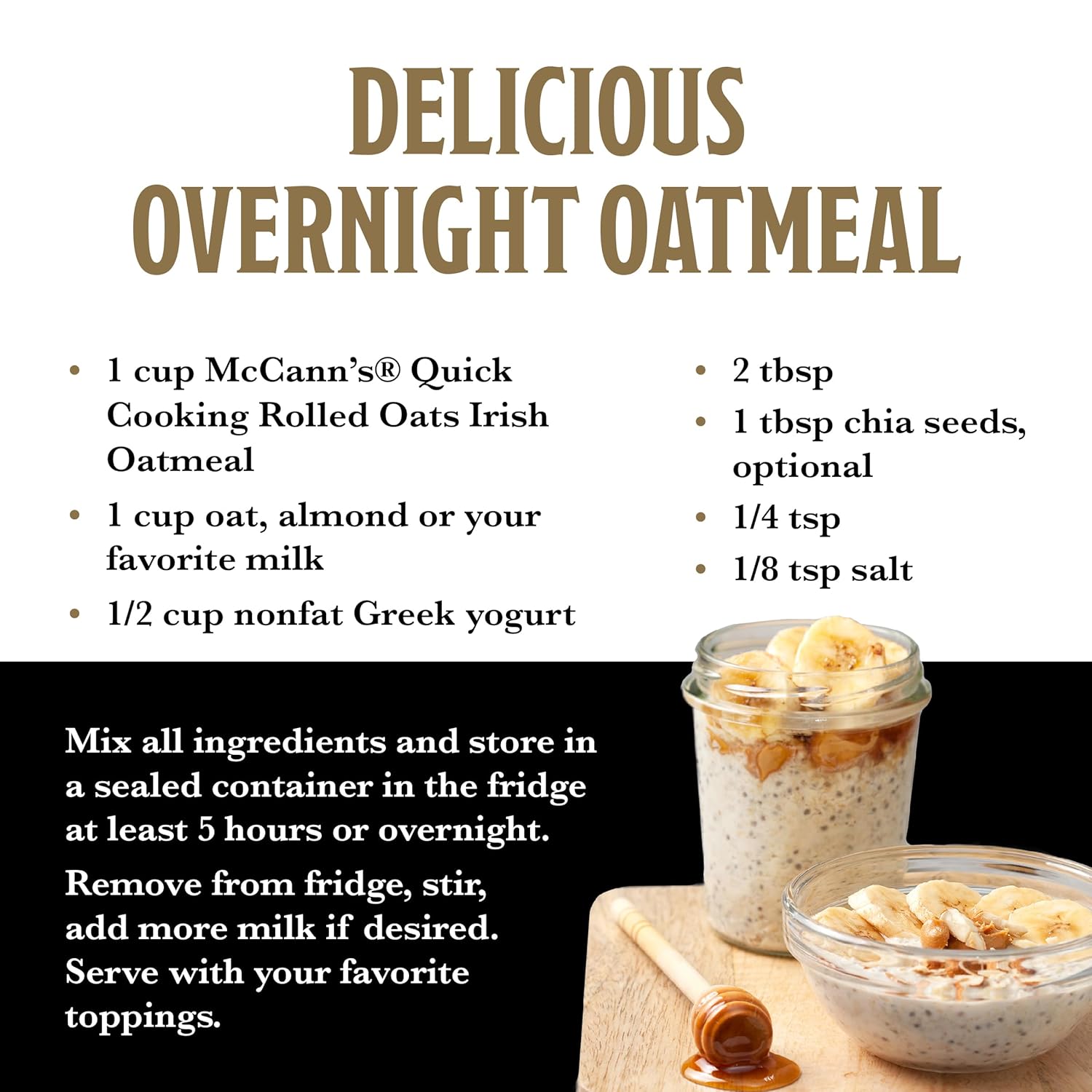 McCann's Quick Cooking Irish Oats 1-Minute Stovetop Breakfast for Busy Home Office Professionals, 16 oz Tin