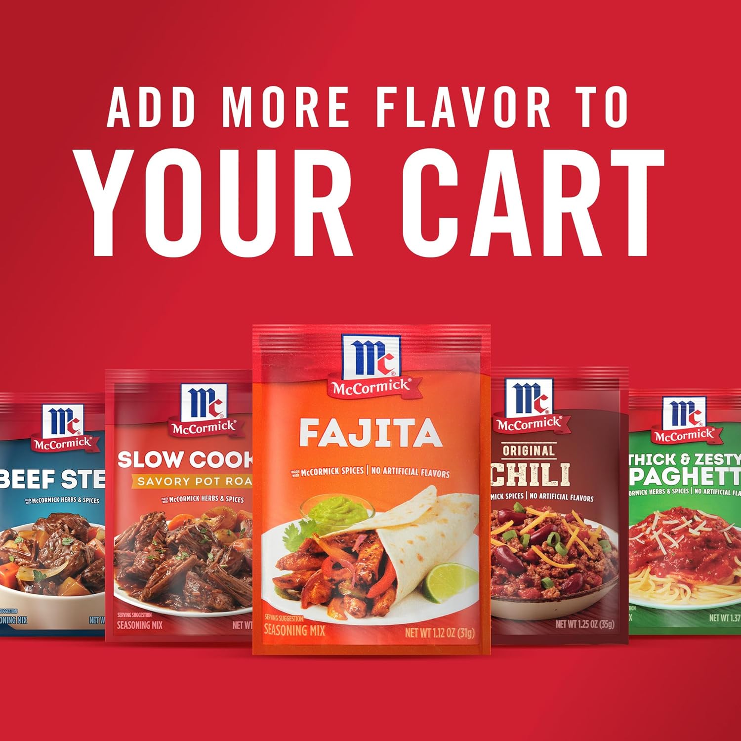 McCormick Fajita Seasoning Mix – Family Kitchen Staple for 20-Minute Weeknight Chicken and Steak Fajitas