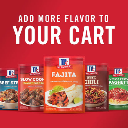 McCormick Fajita Seasoning Mix – Family Kitchen Staple for 20-Minute Weeknight Chicken and Steak Fajitas