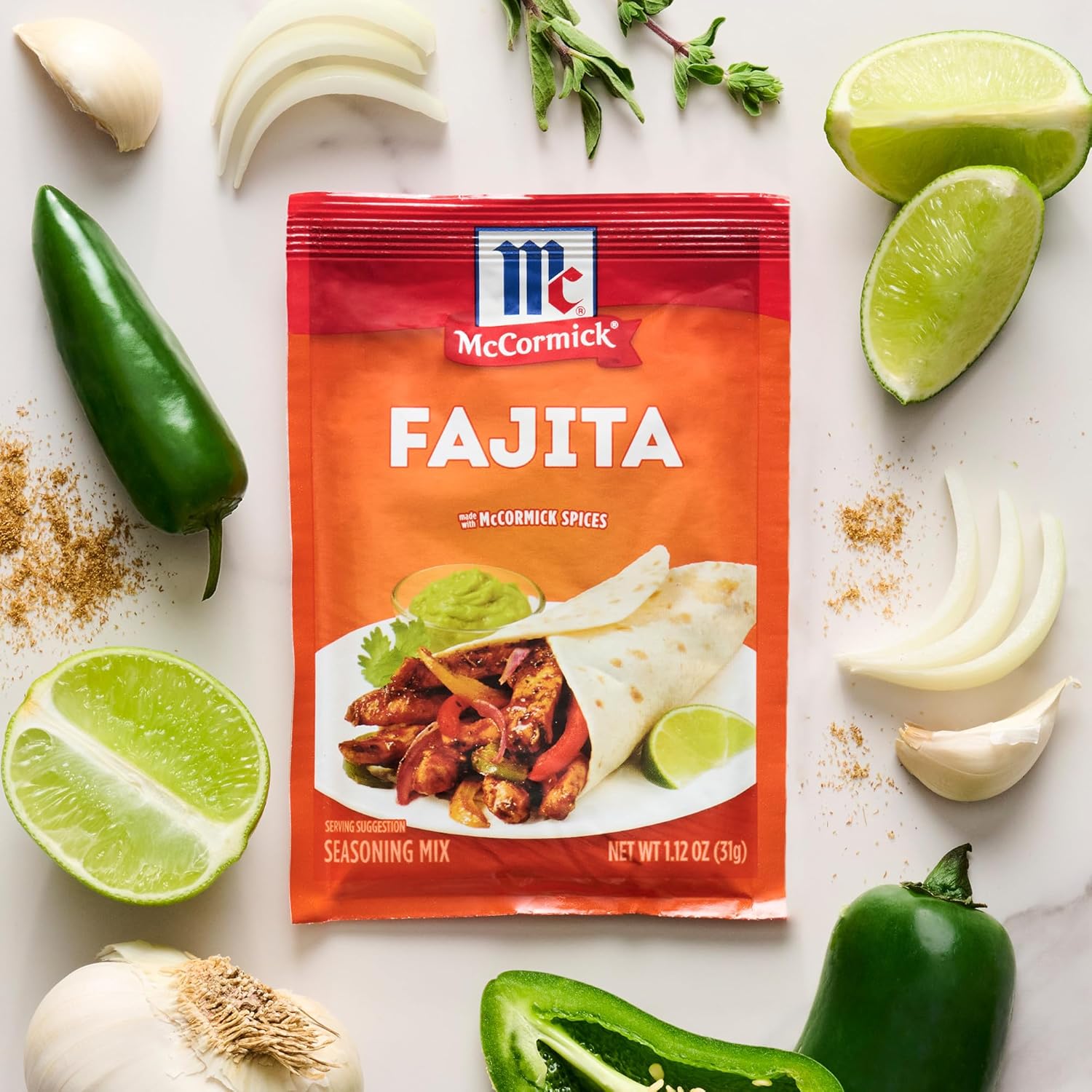 McCormick Fajita Seasoning Mix – Family Kitchen Staple for 20-Minute Weeknight Chicken and Steak Fajitas