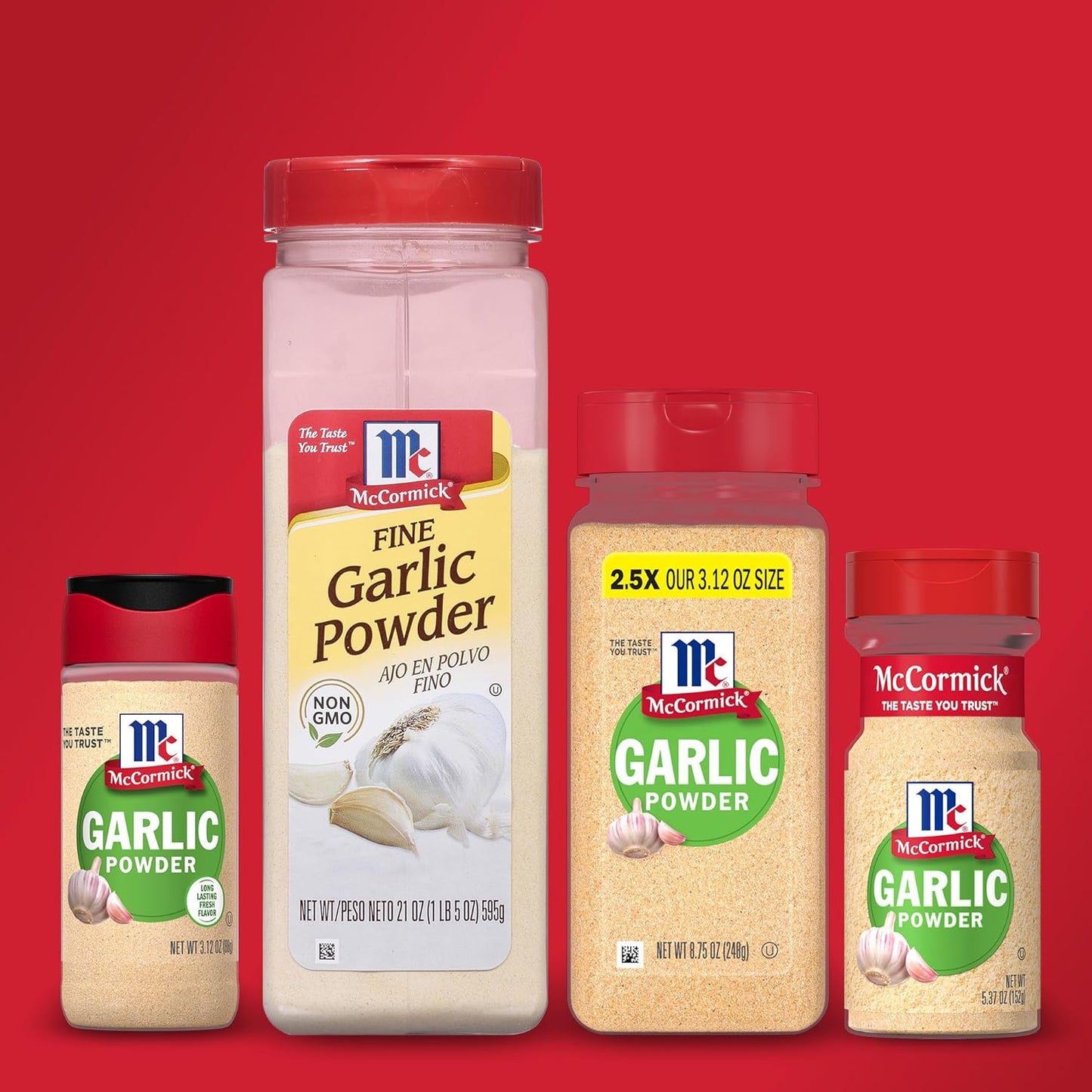 McCormick Garlic Powder – Mindful Pantry Staple for Clean-Label Home Cooking, 8.75 oz