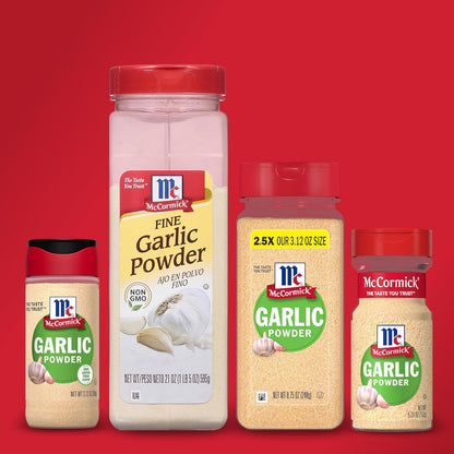McCormick Garlic Powder – Mindful Pantry Staple for Clean-Label Home Cooking, 8.75 oz