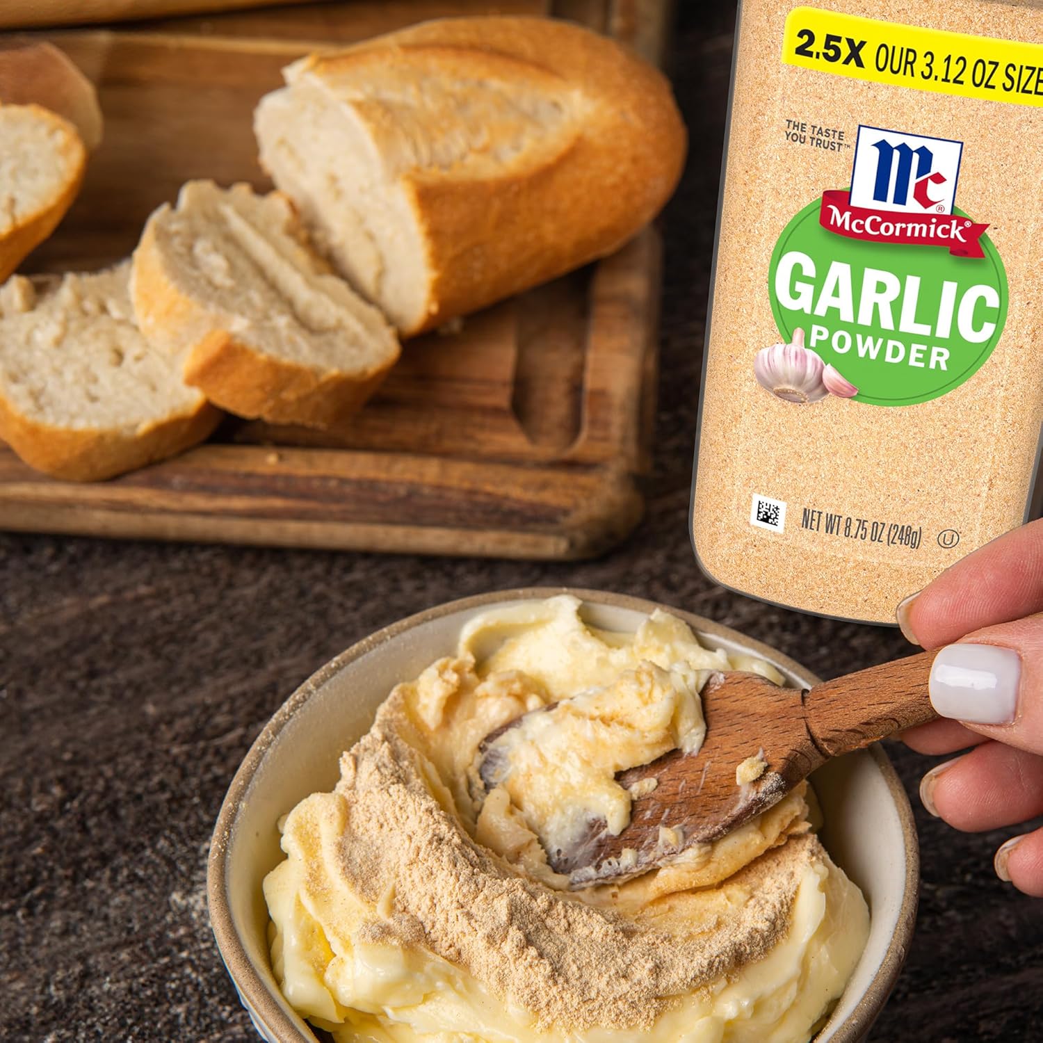McCormick Garlic Powder – Mindful Pantry Staple for Clean-Label Home Cooking, 8.75 oz