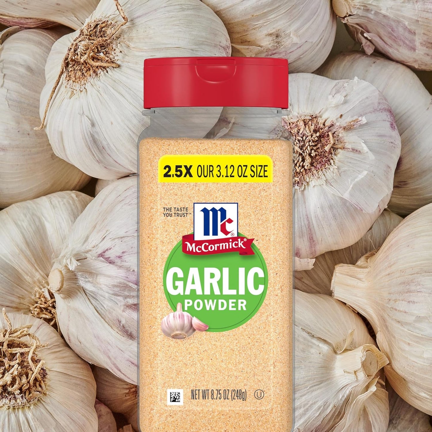 McCormick Garlic Powder – Mindful Pantry Staple for Clean-Label Home Cooking, 8.75 oz