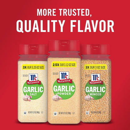 McCormick Garlic Powder – Mindful Pantry Staple for Clean-Label Home Cooking, 8.75 oz