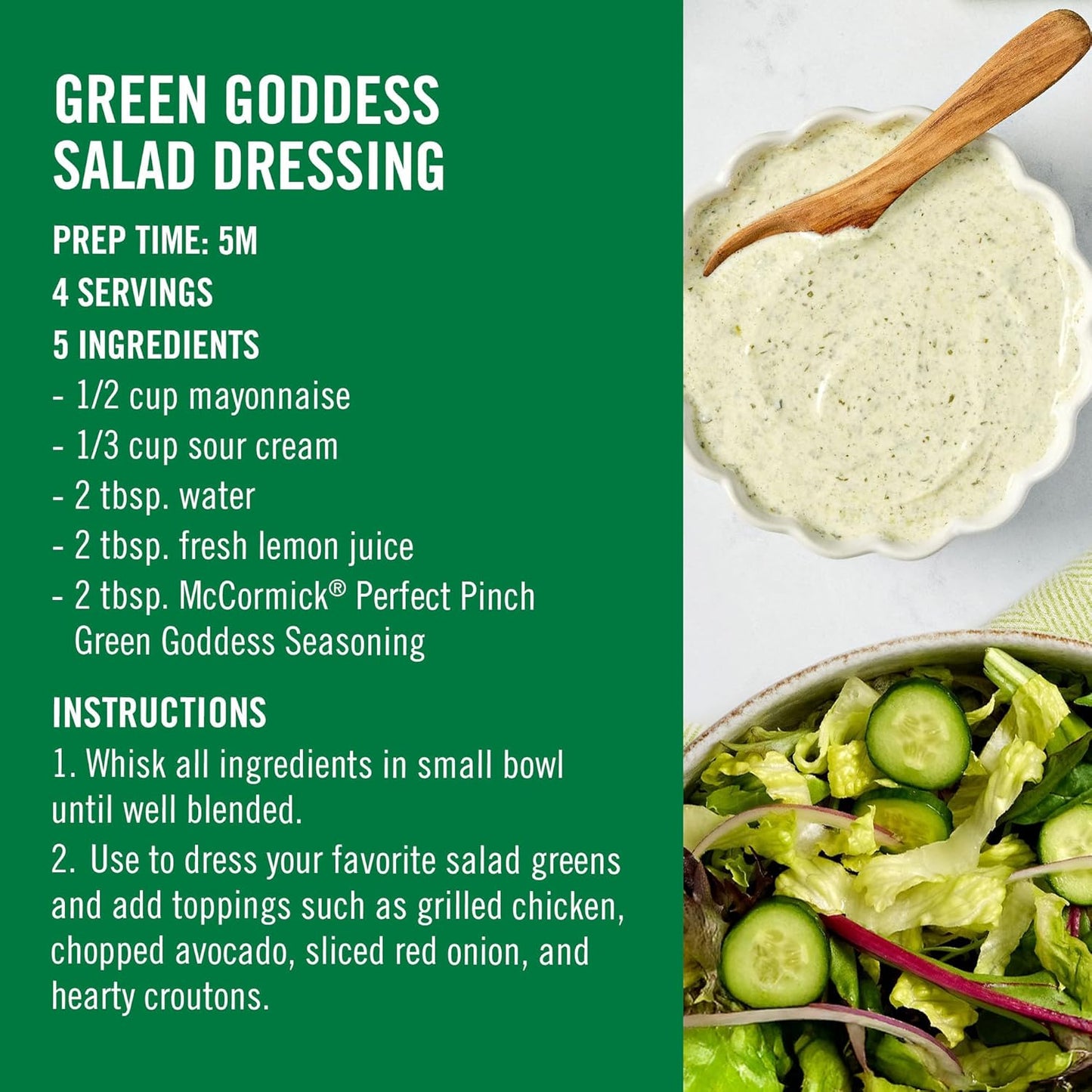 McCormick Perfect Pinch Green Goddess Seasoning – Mindful Home Cooking Spice for Calming Weeknight Dinners