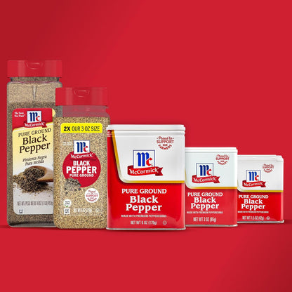 McCormick Pure Ground Black Pepper 3 oz – Clean-Ingredient Pantry Staple for Mindful Home Cooking
